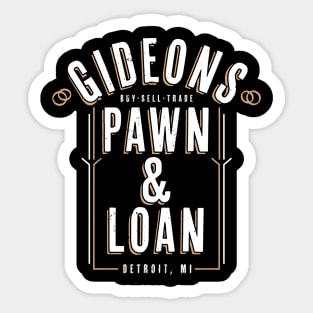 Gideons Pawn and Loan Sticker